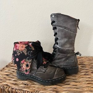 Dr. Martens Triumph 1914 Maasai Floral Fold Over Combat Boot